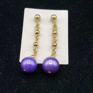 Vintage Avon metallic color drop earings